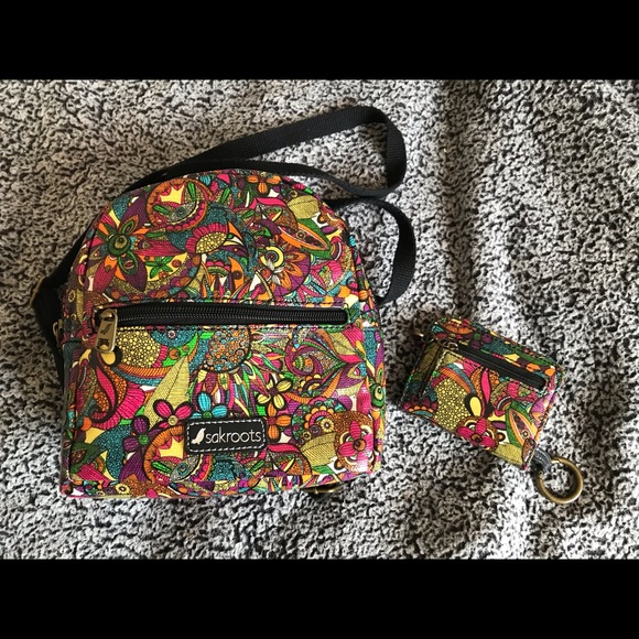 SOLD ‼️ Sakroots mini backpack and wallet - Picture 1 of 10